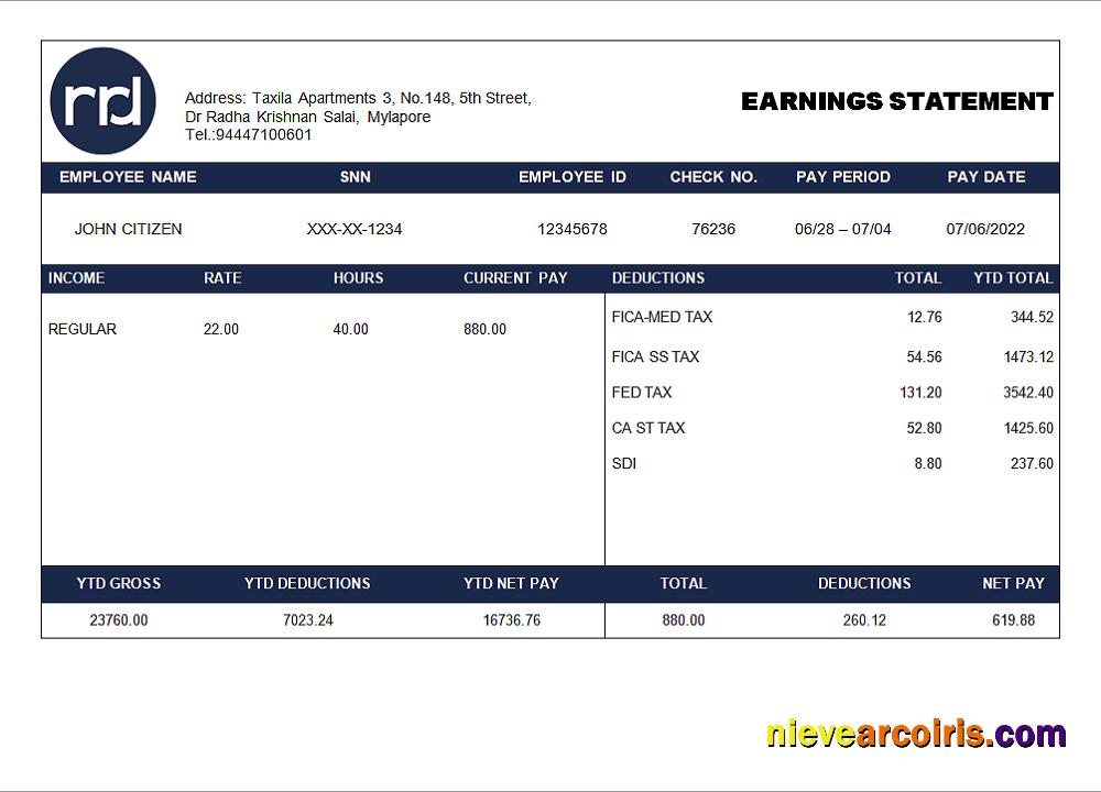 USA printing company employee sheet
